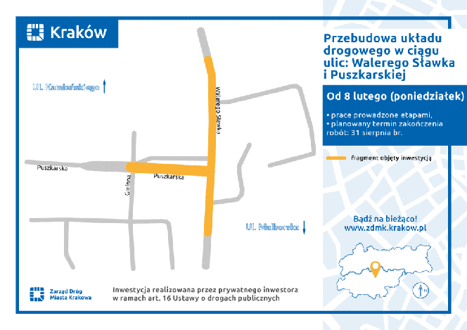 Remont Puszkarska - Walerego-Sławka