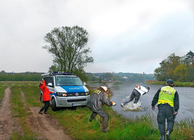 Rzucił się do rzeki  by nie iść za kraty