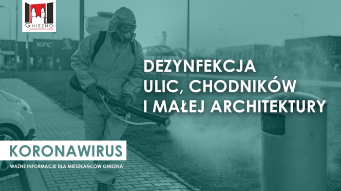 Dezynfekcja ulic, chodników i elementów małej architektury 