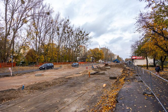 Budowa tramwaju na Stegny w Warszawie