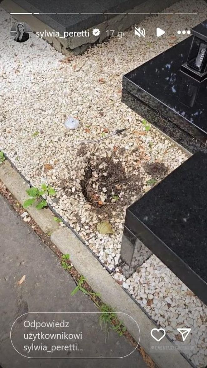 Złodziej na grobie syna Sylwii Peretti. Szok, co zabrał!