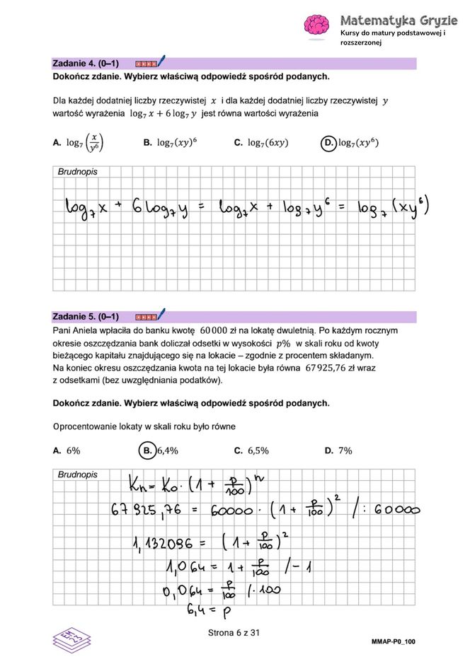 Matura próbna CKE matematyka 2024 - ODPOWIEDZI 