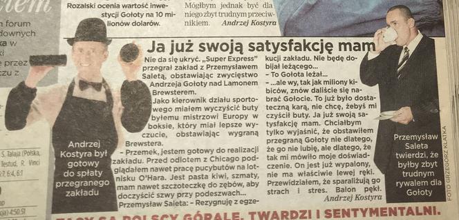 Zakład Andrzeja Kostyry i Przemysława Salety o walkę Gołota - Brewster