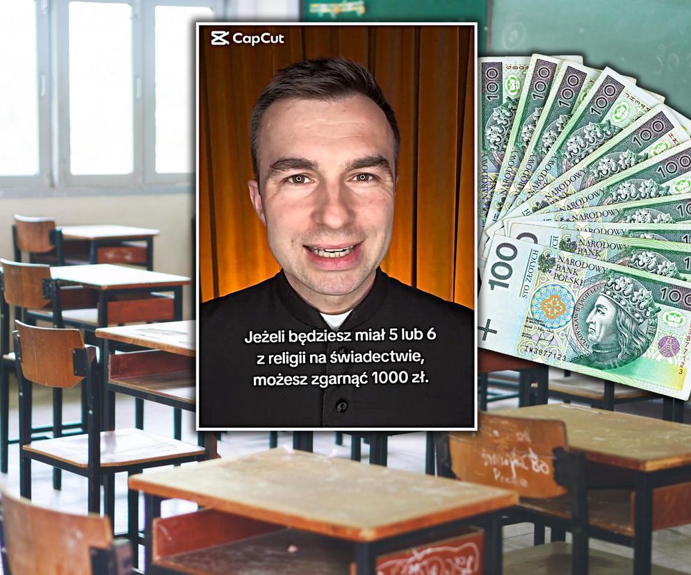 Ksiądz zapłaci tysiąc złotych za ocenę z religii! Wystarczy mieć 5 albo 6. To nie pierwszy raz