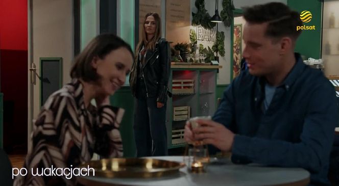 Pierwsza miłość po wakacjach nowy sezon. Melka (Ewa Jakubowicz), Marta (Honorata Witańska), Piotrek (Michał Mikołajczak)