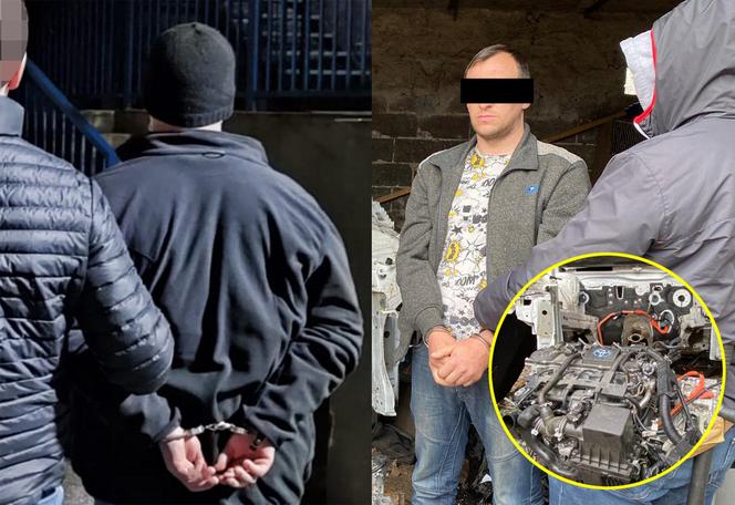 Kradli auta i części na potęgę! Złodzieje i paser wpadli w ręce policji 