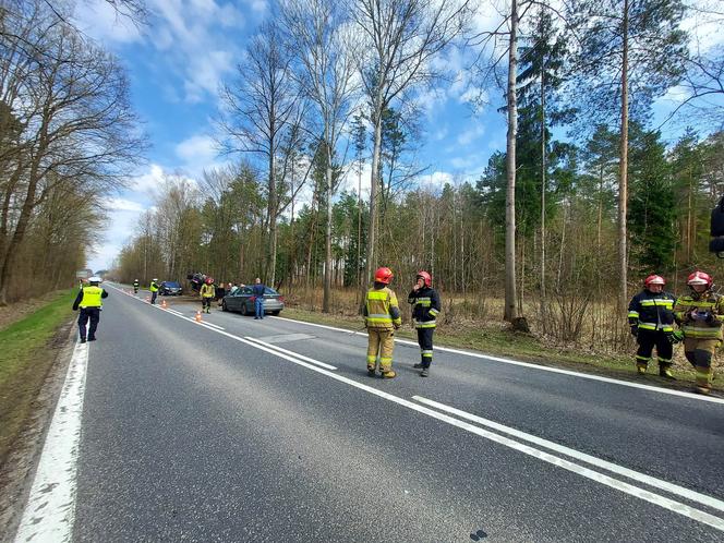 Pod Lubienią dachowało auto osobowe. Jedna osoba poszkodowana