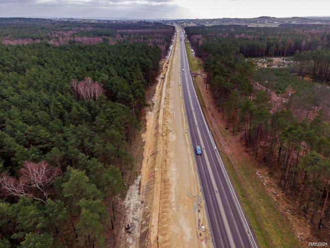 Remont gierkówki DK 91 zdjęcia styczeń 2024