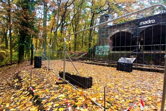 Porządkowanie terenu wokół wieży Quistorpa