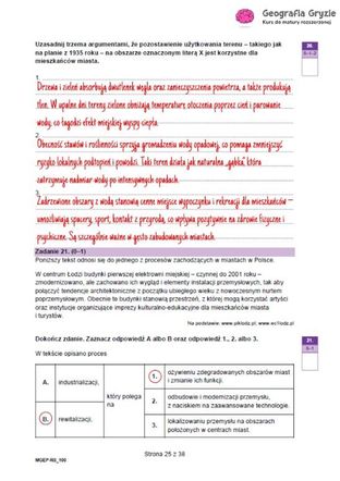 Matura 2025 geografia rozszerzona - odpowiedzi do arkusza CKE 15.05.2025 - Formuła 2023