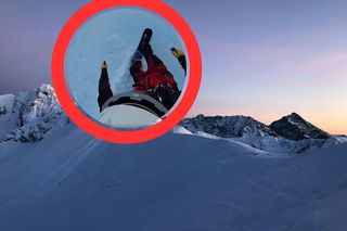 Zjechał na snowboardzie w Tatrach Wysokich i wywołał burzę. Internauci porównują do zjazdu na jabłuszku [WIDEO]