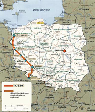 Projekt FS 2006/PL/16/C/PA/001 Modernizacja linii kolejowej C-E 59 Międzylesie – Wrocław – Kostrzyn – Szczecin – przygotowanie dokumentacji przedprojektowej – etap I.