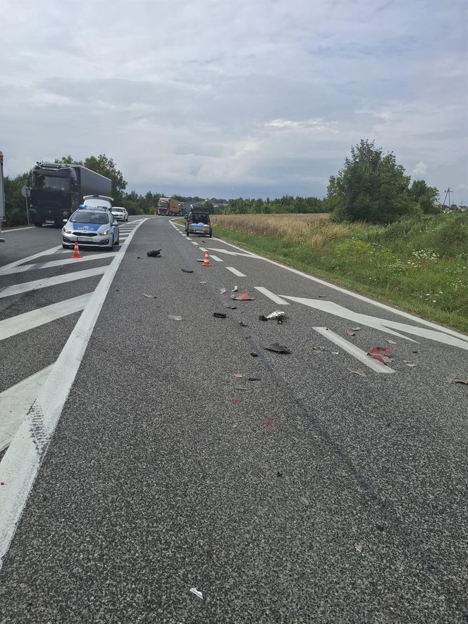 Śmiertelny wypadek na DK9 pod Sandomierzem. Nie żyje kierowca skutera 
