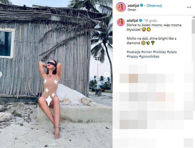 Ada Fijał w Omanie na Instagramie