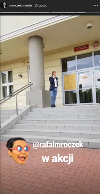 Rafał Mroczek na planie M jak miłość