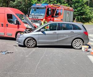 ​Jedna osoba w szpitalu po wypadku w Krzyżowcu niedaleko Leszna