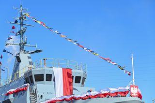 Przyszły ORP Rybitwa. Ochrzczono i zwodowano nowoczesny niszczyciel min 