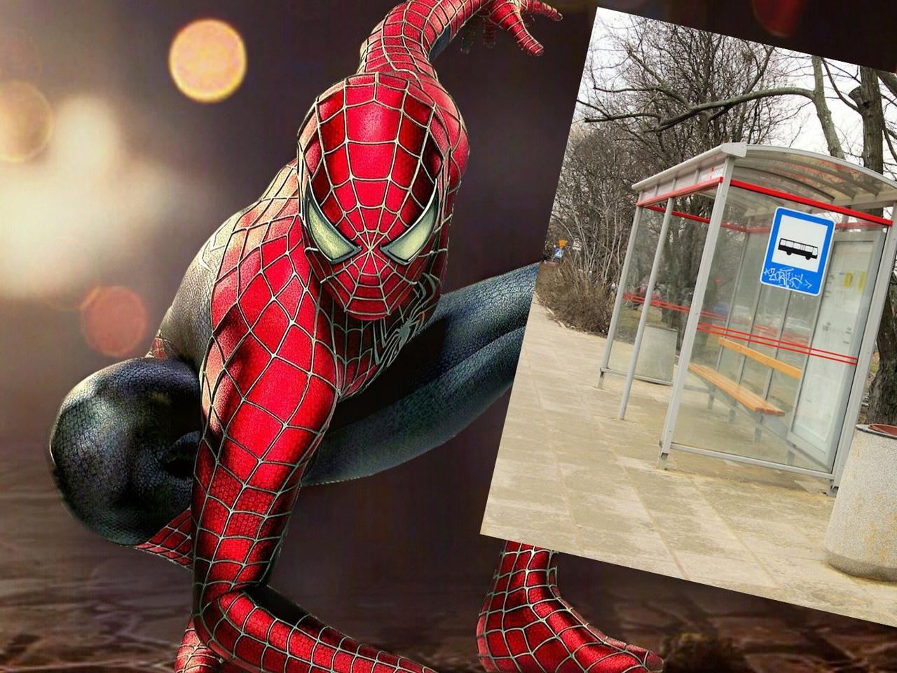 Ochota - straż miejska zatrzymała początkującego Spider-Mana