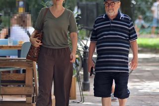 Edward Miszczak i Anna Cieślak na bazarku