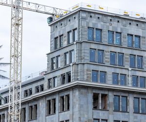 Gmach Banku Gospodarstwa Krajowego w Warszawie w trakcie remontu