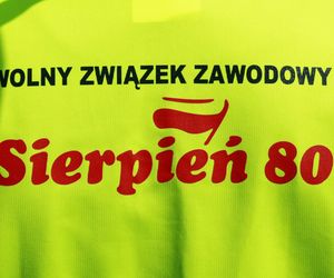 Protest górników i hutników ze Śląska w Warszawie