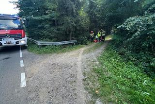 Fatalny błąd kierowcy seata! Nie opanował samochodu i wylądował w rowie