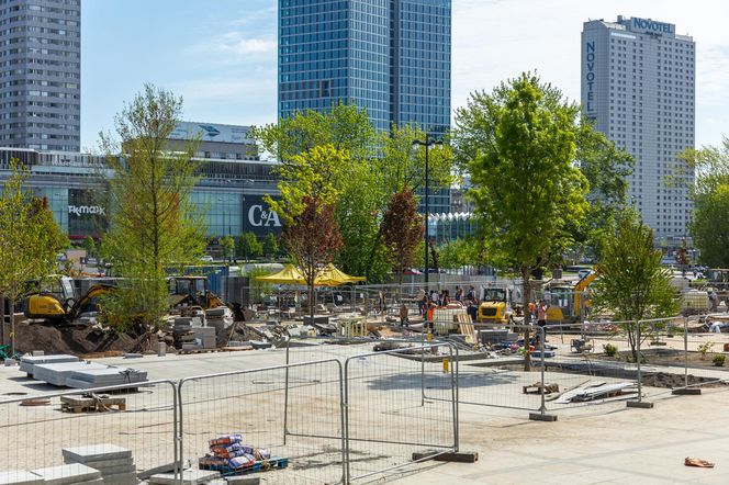 Plac Centralny w Warszawie pod koniec budowy