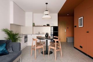 40-metrowe, industrialne mieszkanie w starej fabryce