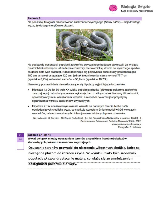 Matura 2025 - biologia
