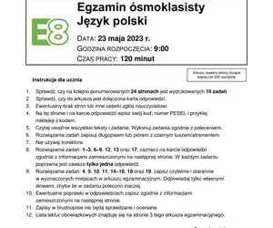 Egzamin ósmoklasisty 2023: polski. Arkusze CKE, pytania i odpowiedzi