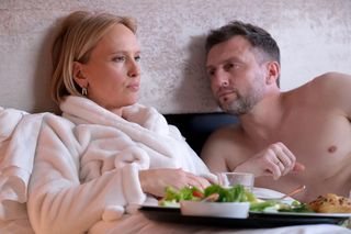 	M jak miłość odc. 1870. Dorota (Iwona Rejzner), Bartek (Arkadiusz Smoleński)