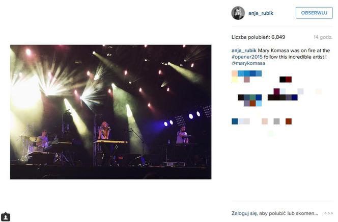 Anja Rubik bawi się na Openerze [ZDJĘCIA]