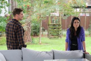 M jak miłość odc. 1696. Iza (Adriana Kalska), Marcin (Mikołaj Roznerski)