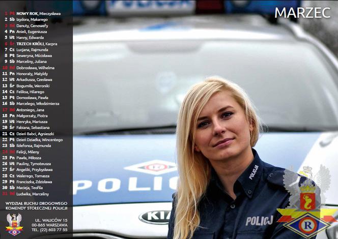 Marzec 2016 - kalendarz z policjantkami