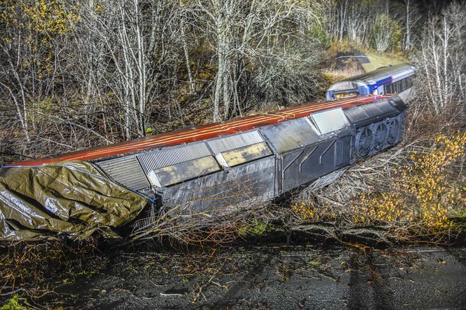 Wykolejanie pociągu w Norwegii