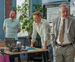 Na Wspólnej, odcinek 4039: Tymon (Łukasz Wójcik), Daniel (Michał Tomala), Przemysław Gwiazda (Zbigniew Suszyński)