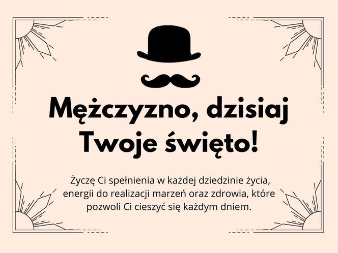 Dzień Mężczyzny 10 marca kartka z życzeniami