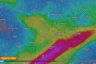 Niż genueński. Prognozowane opady deszczu na południu Polski