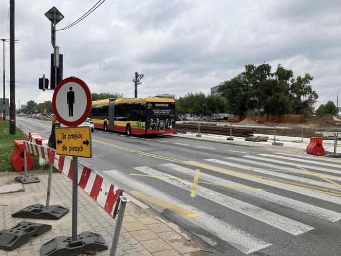 Budowa tramwaju na ul. Sobieskiego w Warszawie