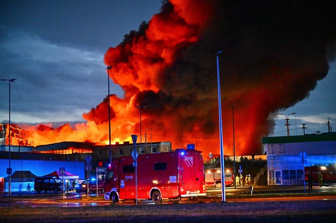 Pożar hali w Mińsku Mazowieckim