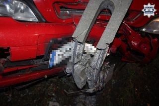 Pijany kierowca staranował ogrodzenie w Tarnowskich Górach