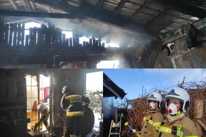  Pożar domku letniskowego. Z ogniem walczyli strażacy zawodowi i ochotnicy