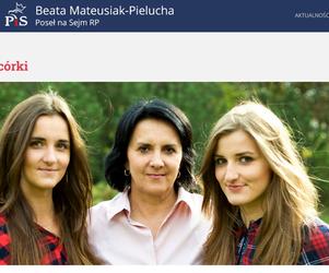Beata Mateusiak-Pielucha z córkami