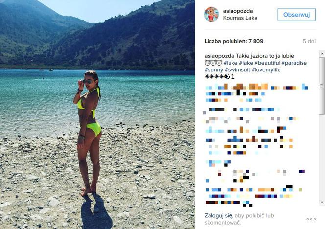 Joanna Opozda na wakacjach na Krecie