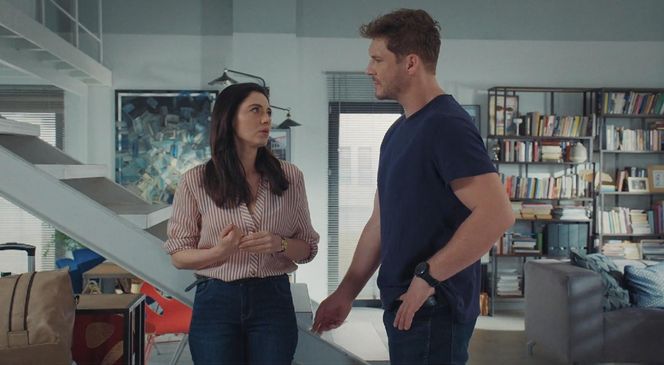 M jak miłość odc. 1879. Iza (Adriana Kalska), Marcin (Mikołaj Roznerski)