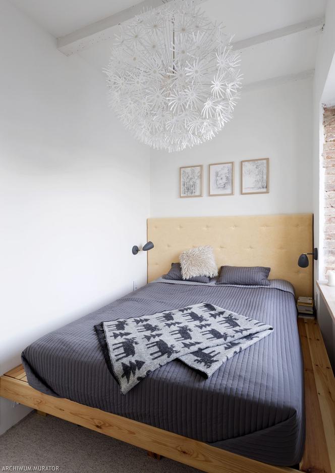 Mała sypialnia w szwedzkim stylu