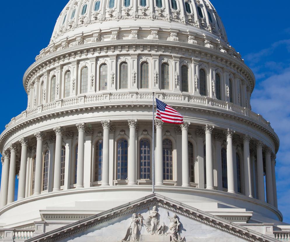 United States Capitol, Kongres US, Kapitol Stanów Zjednoczonych, siedziba Kongresu, budynek, Waszyngton - ilustracja 