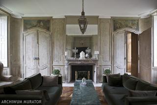 Salon w stylu klasycznym w starym francuskim pałacu