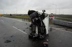 Wypadek na autostradzie w Kaszycach