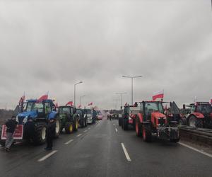 Protest rolników w Elblągu na S7